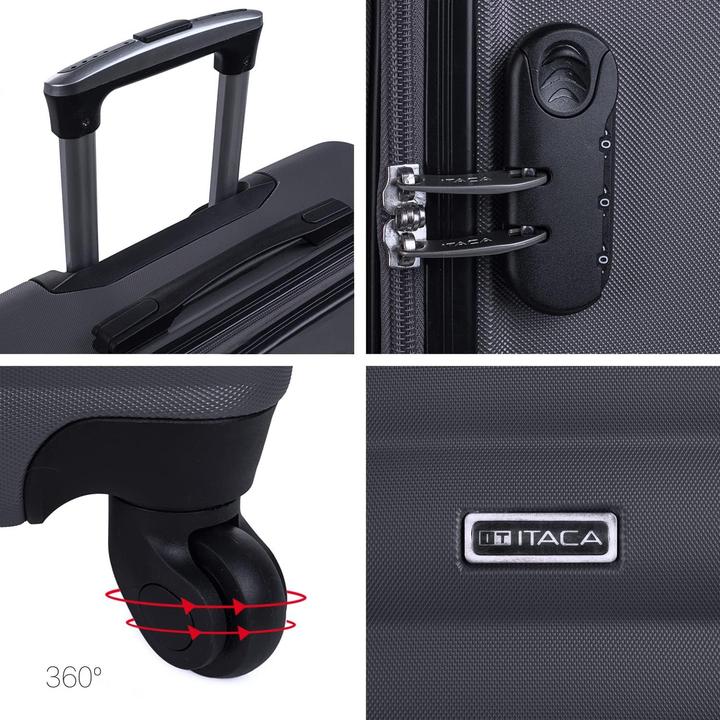 Produktbild Itaca Reisekoffer Set (105 l, Handgepäck (bis 50l), M (50 - 90l), L (90 - 115l))