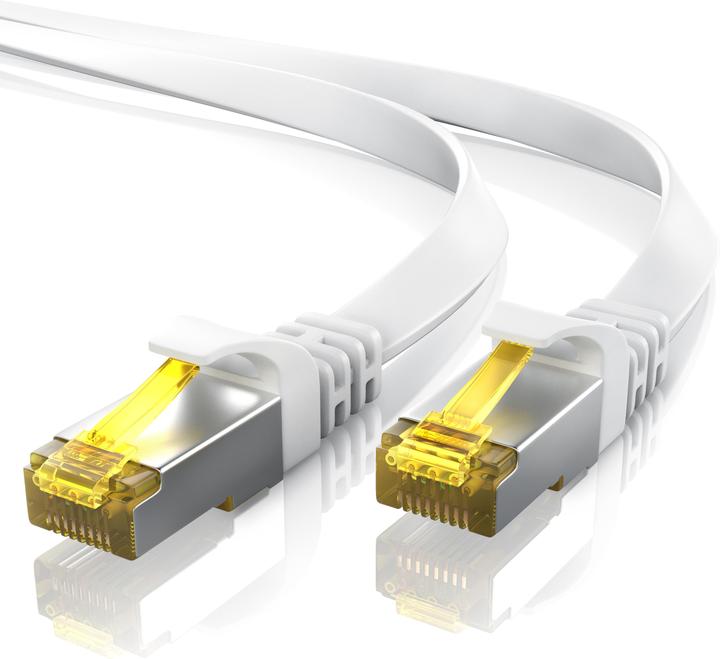 Produktbild Primewire CAT.7 Netzwerkkabel flach - Ethernet Gigabit Lan Kabel RJ45 - Patchkabel - komp. CAT.5 CAT.6 CAT.8 (U/FTP, CAT7, 10 m)