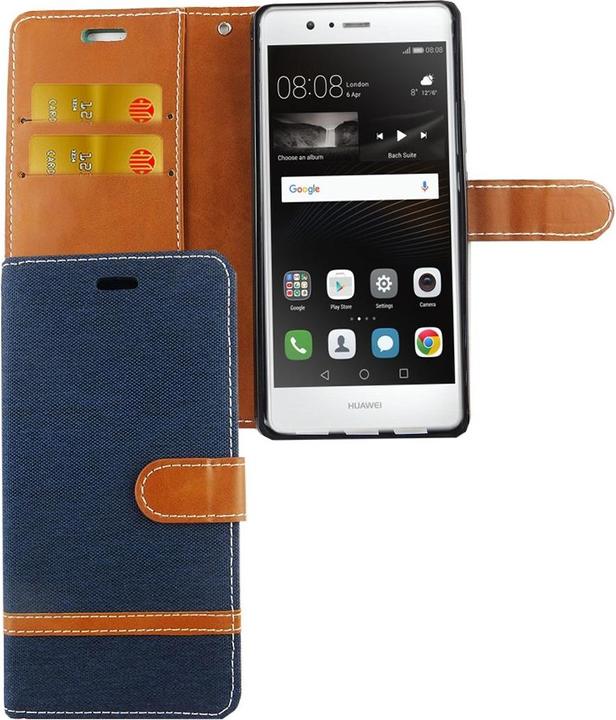 Produktbild König Design Hülle Handy Schutz für Huawei P9 Lite Case Cover Tasche Wallet Etui Handyhülle (Huawei P9 Lite)