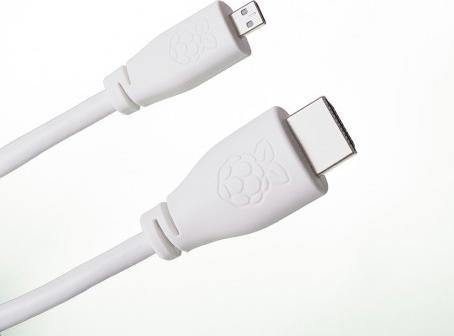 Raspberry Pi Official cable Micro-HDMI to HDMI White, 1m