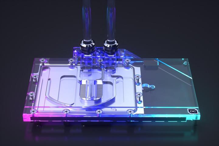 Actual product image Alphacool Ice block Aurora GPX-N RTX3090 Ti FE with backplate - acrylic + nickel
