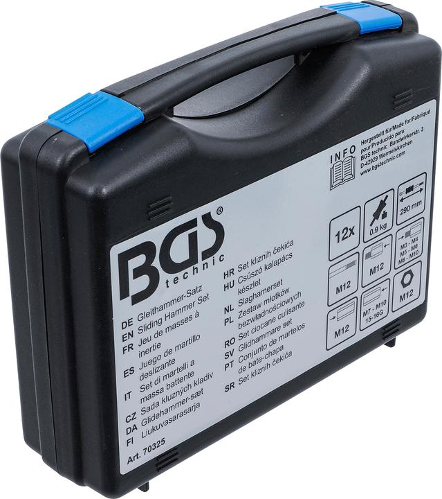 Produktbild BGS Gleithammer-Satz | mit Gewinde-Adaptern | 12-tlg.