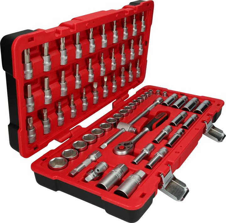 KS Tools 3/8" doppenset, 66 onderdelen, Flankentractie (19 mm, 6 mm, 12 mm, 24 mm, 14 mm, 22 mm, 16 mm, 23 mm, 10 mm, 21 mm, 18 mm, 7 mm, 17 mm, 11 mm, 15 mm, 8 mm, 9 mm, 13 mm, 20 mm)