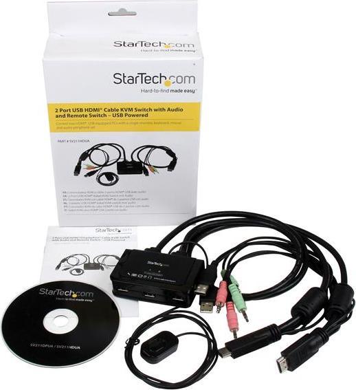 Actual product image StarTech 2 Port HDMI Cable Kvm Switch