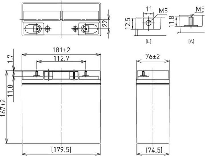 Produktbild Panasonic Akku LC-XC1222P Cyclic
