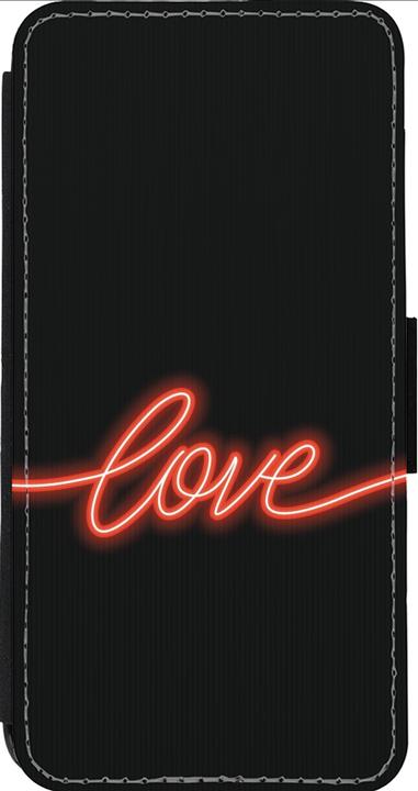 Produktbild PhoneLook Hülle Wallet schwarz Valentine 2023 neon love (Apple iPhone 13 Pro Max)