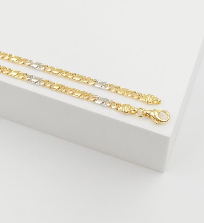 Image du produit Muau Chaîne de 8 (Or blanc, Or jaune, 55 cm)