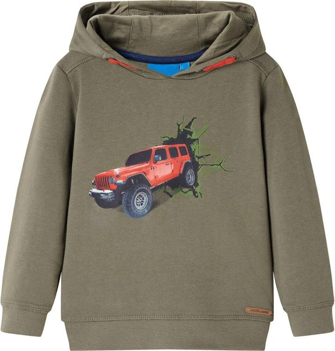 VidaXL Kinder-Kapuzenpullover Khaki 128,Material: 92 % Baumwolle. 8 (128)
