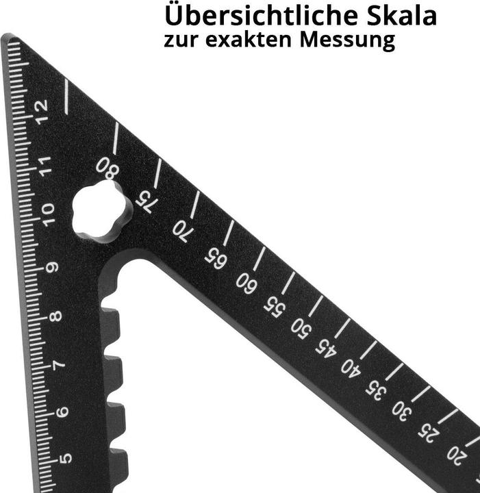Produktbild Stahlwerk Winkeldreieck mit Anschlag und Markiernadel Aluminium