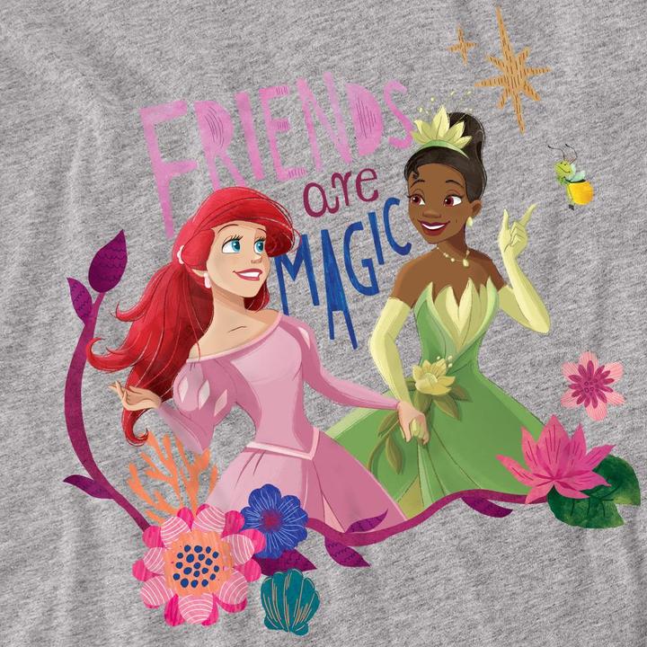 Immagine prodotto Disney Princess Friends Are Magic Maglietta Ariel e Tiana Adulto Unisex (XXL)