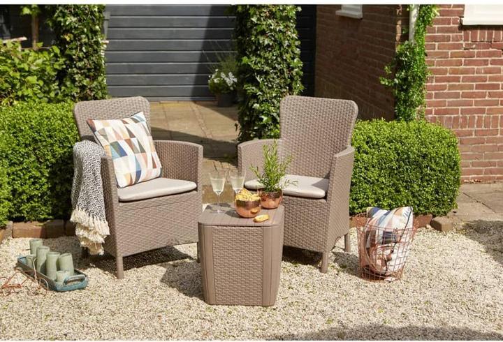 Actual product image Keter Iowa balcony Balcony Set Table: 39x39x43 Chair: 62x60x89 (62 cm)