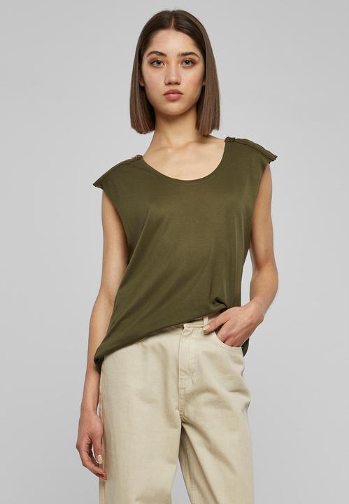 Actual product image Urban Classics Ladies Shoulder Zip HiLo Tee (XS)