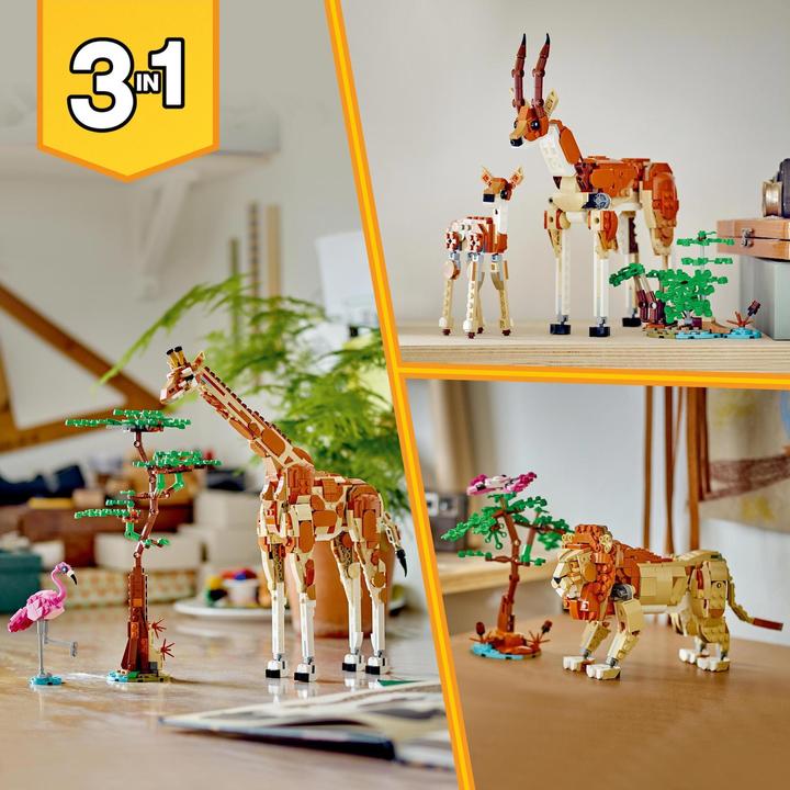 Image du produit LEGO 31150 Safari des animaux (31150, LEGO Creator 3-in-1)