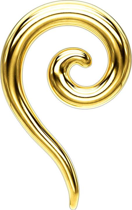 Star Piercing Taper Dehnspirale vergoldet (Chirurgenstahl 316L, ohne Messing)