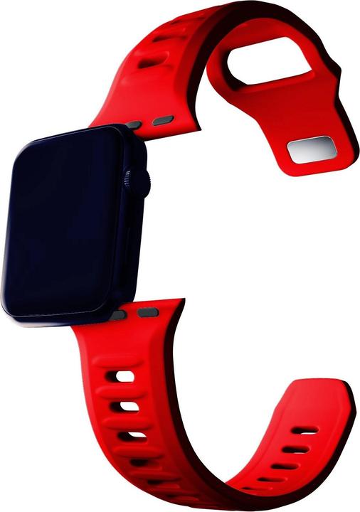 Produktbild 3MK Silicone Watch Strap czerwony/red dla Apple Watch 42/44/45/49mm (Edelstahl, Silikon)