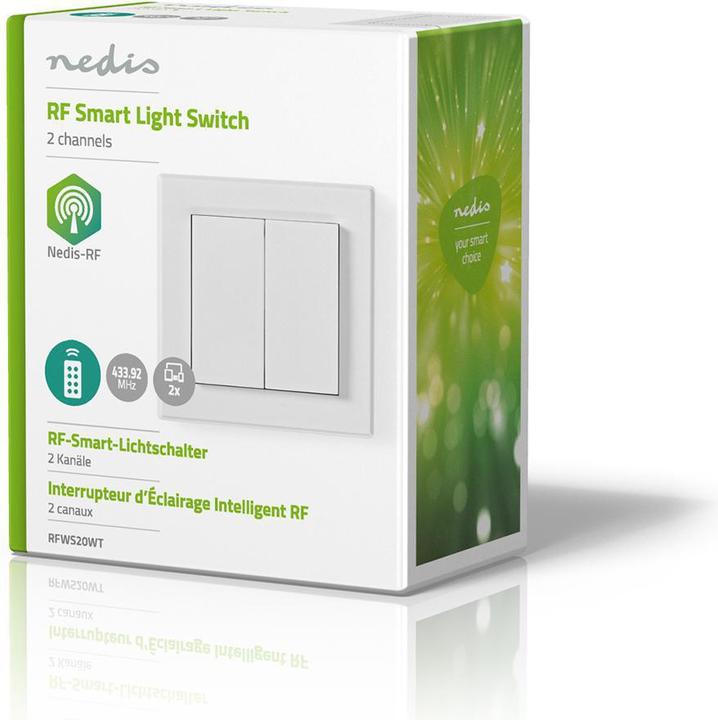 Actual product image Nedis RF Light Switch Double White