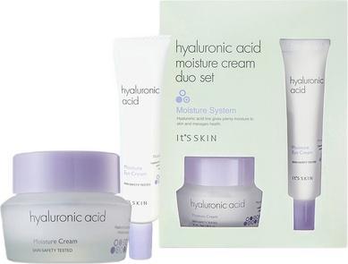 Immagine prodotto Skin Gin Its Skinset Crema viso idratante all'acido ialuronico 50ml e Crema occhi 25ml (Set per la cura del viso)