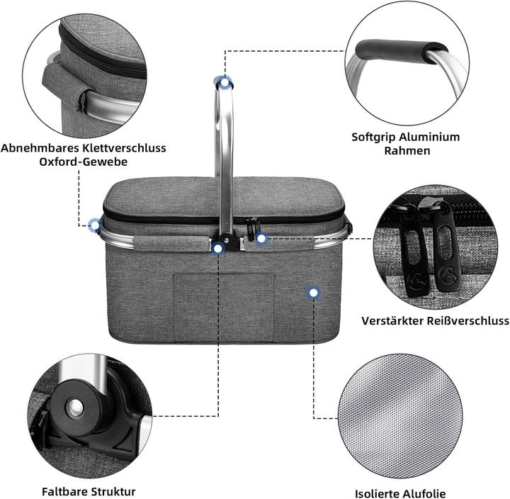 Produktbild Allcamp Outdoor Gear Faltbare isolierte Kühltasche mit Kühlakkus (32 l)