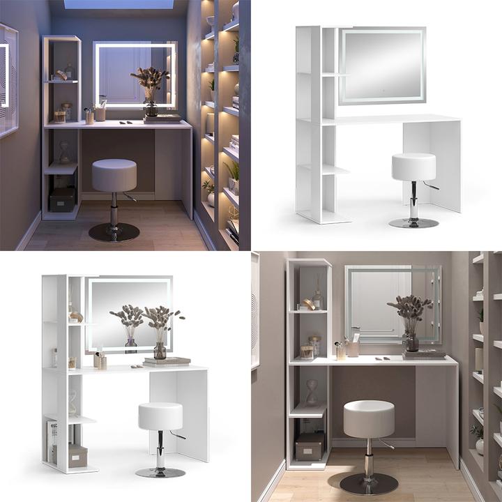 Produktbild Vicco Tower mit Hocker und Beleuchtung (122.5 x 55.5 x 76 cm)