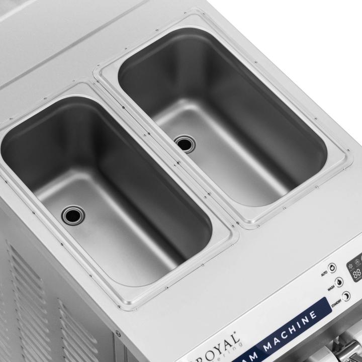 Produktbild Royal Catering Softeismaschine 16 l/h 1350 W LED Edelstahl Frozen Joghurt Maschine Gastro