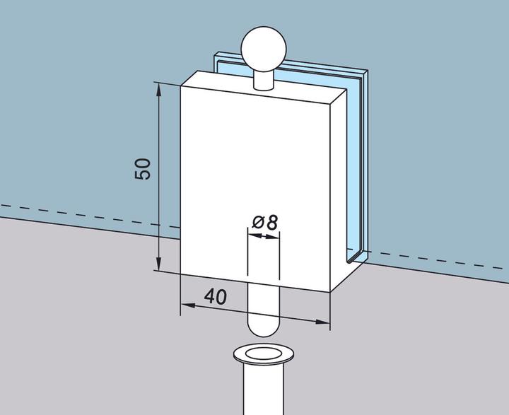 Actual product image Dormakaba Overtravel locking latch