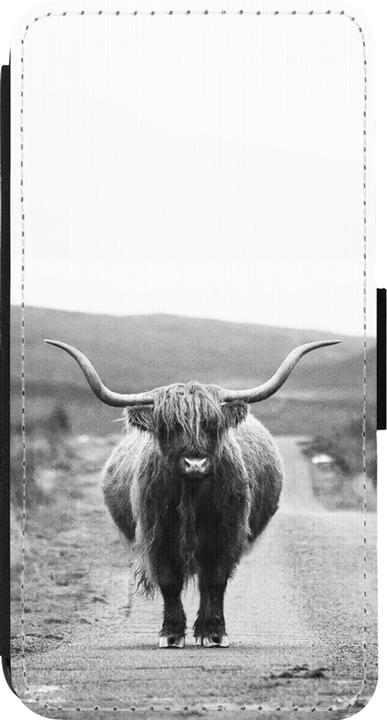 Image du produit PhoneLook Coque Wallet noir Highland cattle (Apple iPhone 13 Pro)