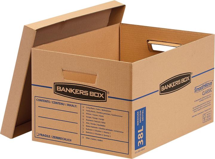 Image du produit Bankers Box 10 cartons de déménagement SmoothMove boîte de déménagement 47,0 x 33,5 x 27,0 cm (10 x)