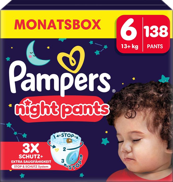 Pampers Baby-Dry Night Pants (Gr. 6, Monatsbox, 138 Stück)