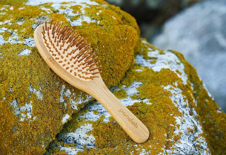 Actual product image Pandoo Bamboo hairbrush