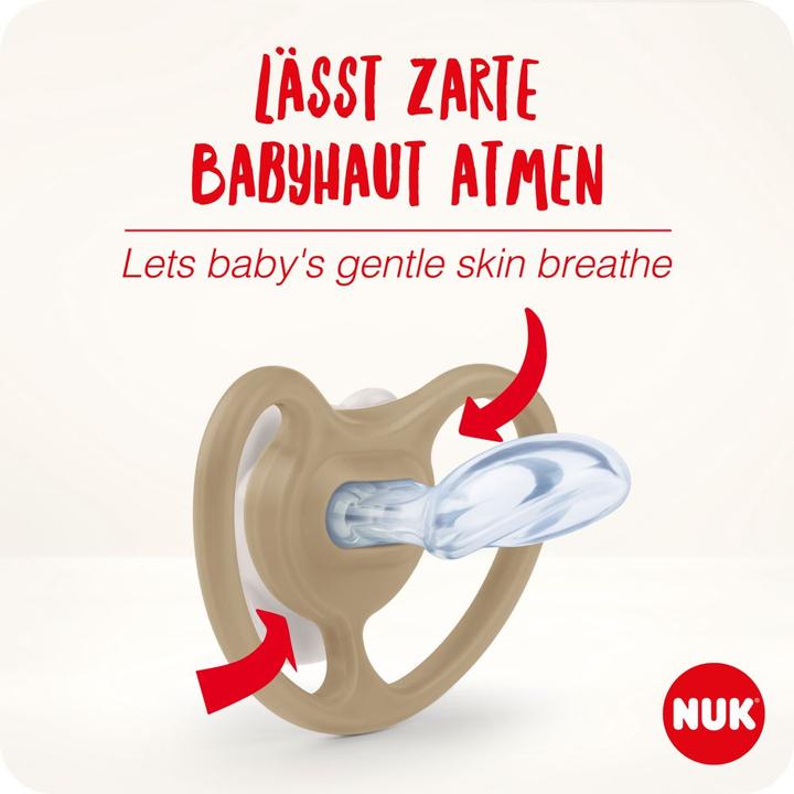 Produktbild NUK Schnuller Schnuller 2er Pack Space - Silikon 6-18 M - Löwe / (2 x, 6 - 18 Monate)