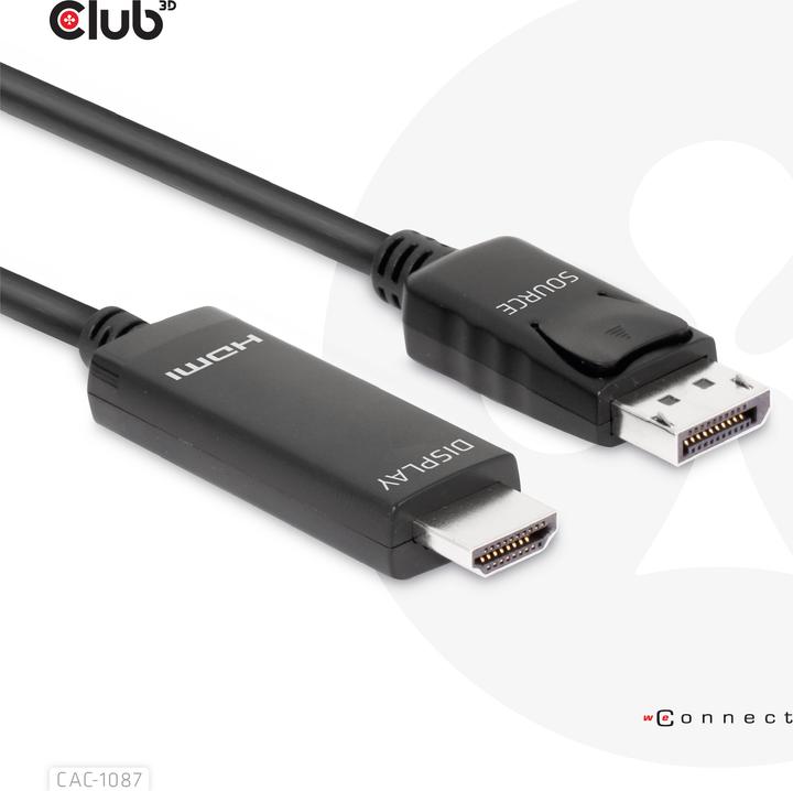 Image du produit Club 3D HDMI (Typ A) — DisplayPort (3 m, DisplayPort)