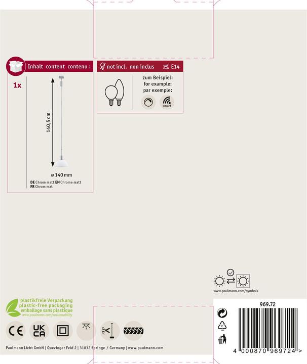 Produktbild Paulmann URail Pendel Sarrasani (E14)