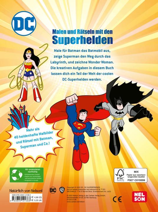 Produktbild Malen und Rätseln mit den Superhelden (Deutsch, Nelson, 2022)