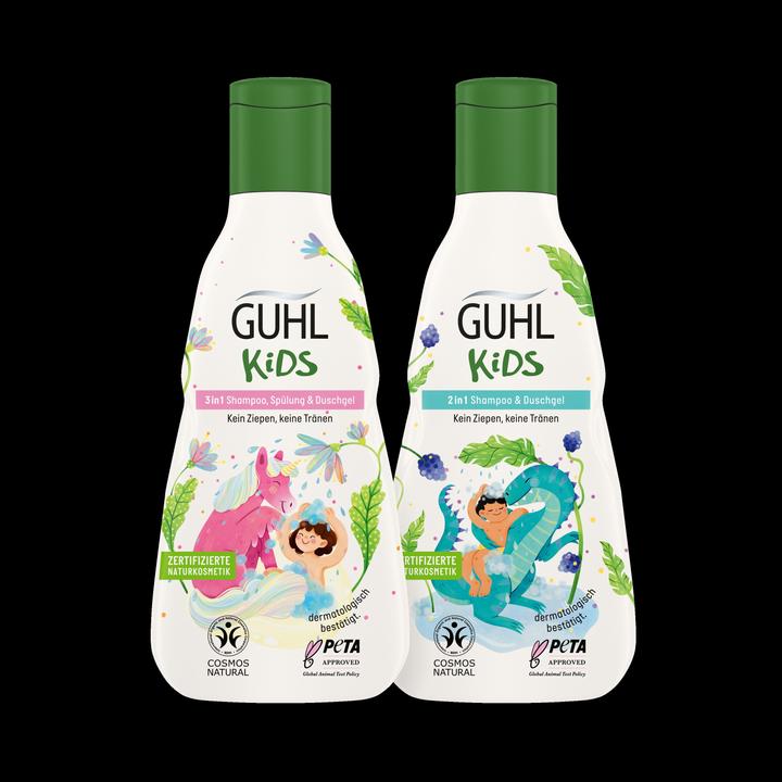 Actual product image Guhl Kids 2in1 Shampoo, Duschgel Brombeerextrakt (250 ml, Liquid shampoo)