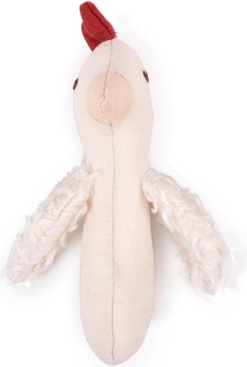 Actual product image Filibabba Linen rattle - Chicken