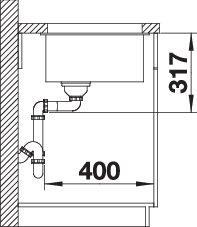 Actual product image Blanco Etagon 700-U (Undermount sink, 46 cm, 73 cm)