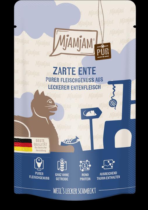 Produktbild Mjamjam Purer Fleischgenuss - Zarte Ente pur (Adult, 12 Stk., 125 g)