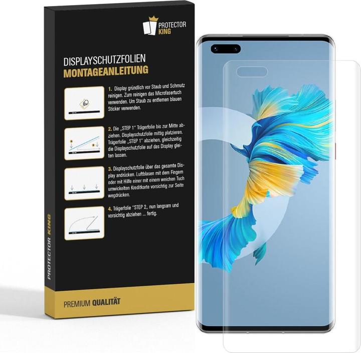 Actual product image Protectorking 6x Panzerfolie Anti-Shock Full Cover HD Klar (6 Piece, Mate 40 Pro)