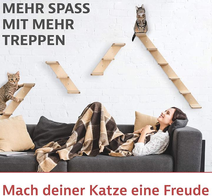 Produktbild Elmato Katzenstufentreppe (85 cm, Brown, Beige)