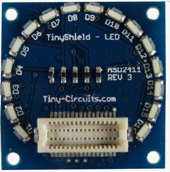 Image du produit TinyCircuits TinyShield 16 Edge LEDs Vert (Bouclier)