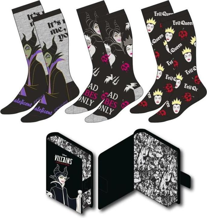 Actual product image Cerda DISNEY VILLAINS - Pack de 3 Paires de Chaussettes (Taille 36-43) (pack of 3, 41, 45)
