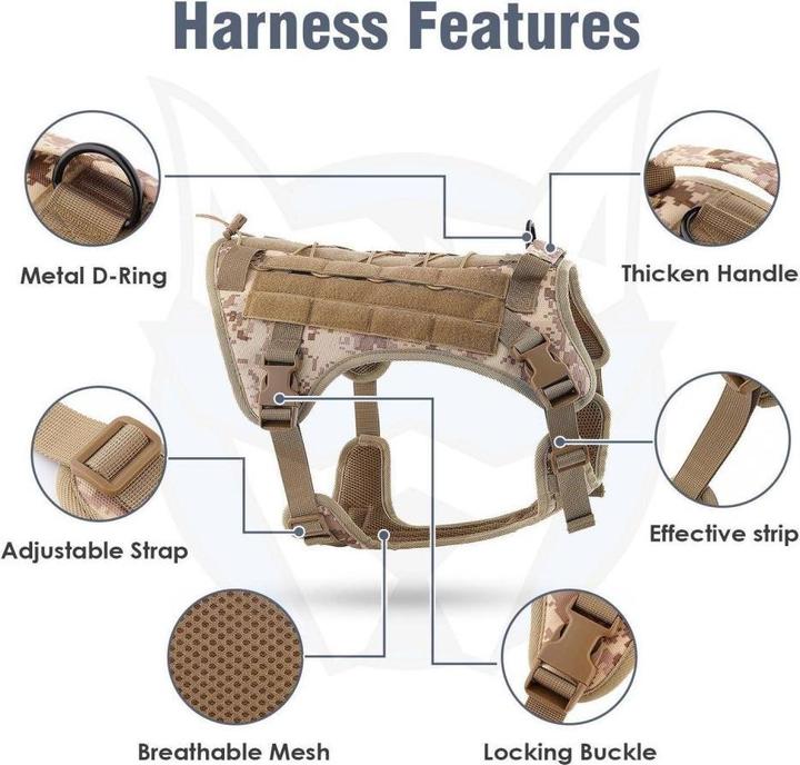 Produktbild Hunter Consumer electronics OEM Dog harness TACTICAL size M brown (M, Hund, Allgemein)