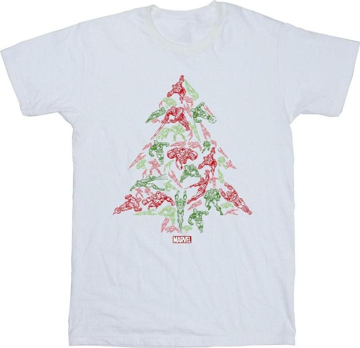 Avengers Christmas Tree TShirt Jungen (140, 146)