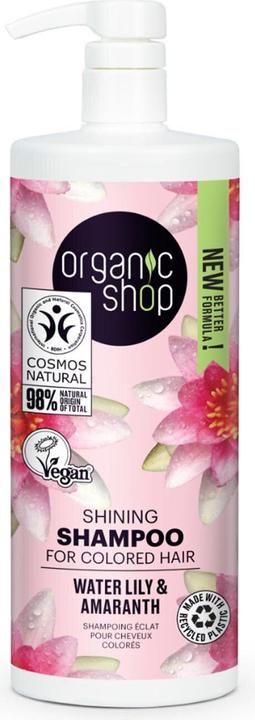 Actual product image Organic Shop Shining Shampoo for Coloured Hair Water Lily and Amaranth 1000ml (Liquid shampoo)