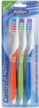 Actual product image Beauty Formulas Active Oral Care - Control Action Toothbrushes Medium 3 Pcs. (3 x)