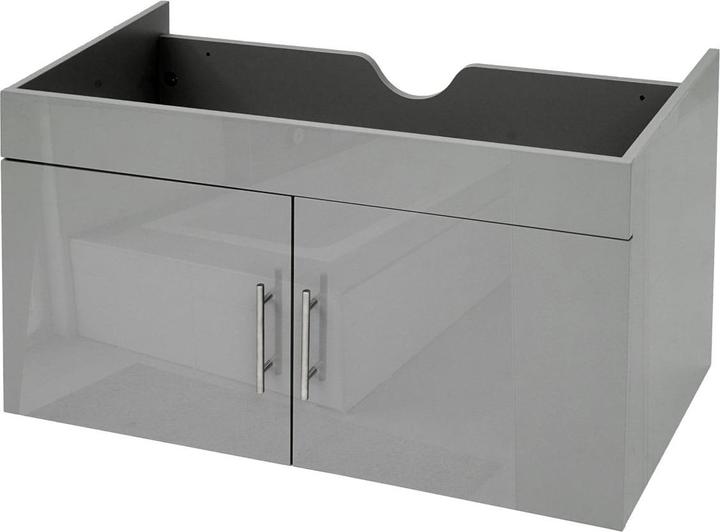 Immagine prodotto Mendler Base lavabo, lavabo vanity unit Base lavabo arredo bagno, grigio lucido 90cm (90 x 46 x 48 cm)