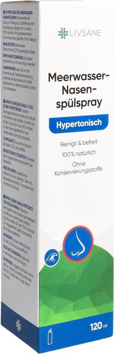 Produktbild Livsane Meerwasser-Nasenspülspray hyperton 120 ml (1 Stück)