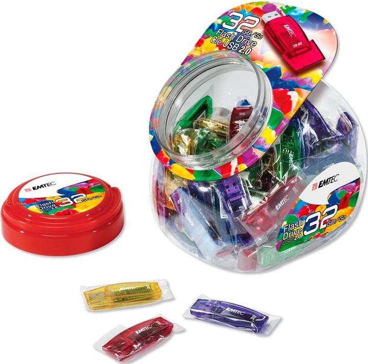 Immagine prodotto Emtec Chiavetta USB 32 GB C410 USB 2.0 Candy Jar 80 pz. (32 GB, USB-A)