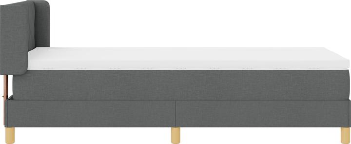 Image du produit VidaXL Lit Boxspring avec matelas Gris foncé 100x200 cm Tissu (100 x 200 cm)