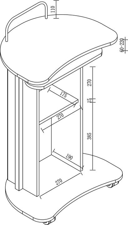 Immagine prodotto VCM Komil (56 x 41 x 111 cm)